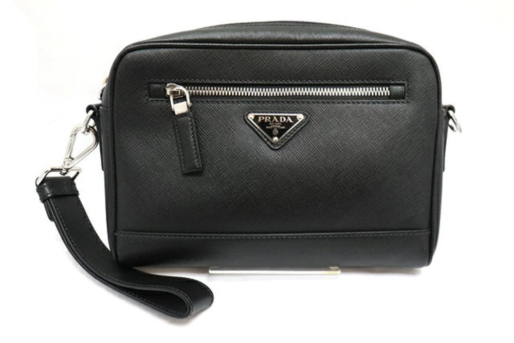 Prada Bag Shoulder Saffiano Leather Black